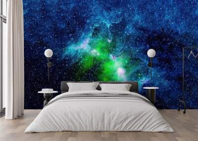 A beautiful green galaxy in deep space. Elements of this image were furnished by NASA. Wall mural