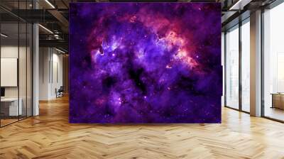 Beautiful colored galaxy. Blue space with stars. Elements of this image were furnished by NASA. Wall mural