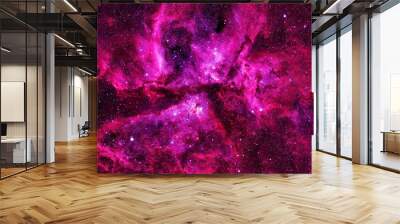 Blue space nebula with stars. Elements of this image furnished by NASA Wall mural