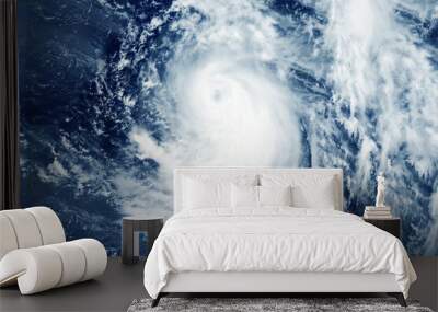 Hurricane, typhoon from space. Elements of this image furnished by NASA Wall mural