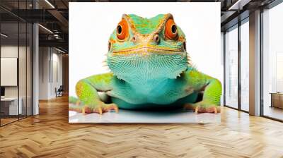 Lizard on a light background. Generative AI Wall mural