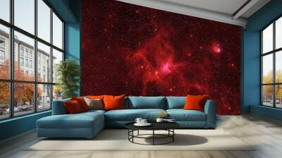 Red galaxy in deep space. Elements of this image were furnished by NASA. Wall mural