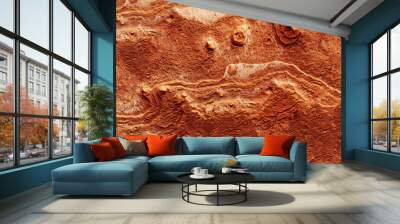 Surface of the planet Mars. Elements of this image furnished by NASA Wall mural