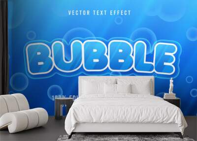 Bubble editable text effect font style Wall mural