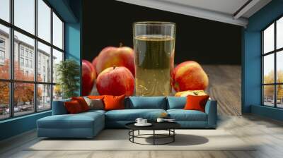 Hard apple cidre in a glass Wall mural