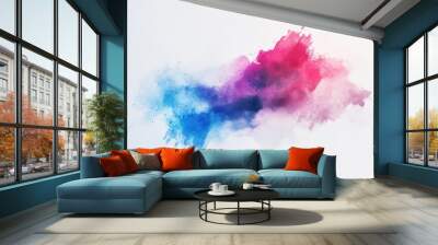 A mint abstract background with a soft, cloud-like texture. The fluffy, light design adds a calming and serene ambiance.. Beautiful simple AI generated image Wall mural