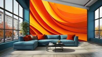 Sleek orange graphic with a touch of sophistication  AI generated illustration Wall mural