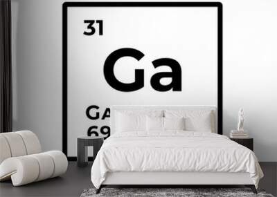 Gallium, chemical element of the periodic table graphic design Wall mural