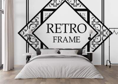 Vintage retro frame Wall mural