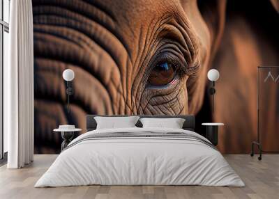 elephant eye close up Wall mural