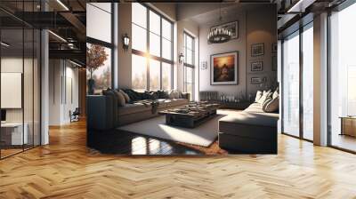 modern living room Wall mural