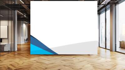 Abstract wave web banner background blue and cyan color Wall mural