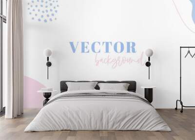 Abstract long vector banner template for social media. Trendy background in pastel colors with text. Facebook cover Wall mural