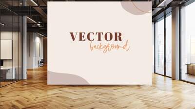 Abstract organic long vector banner template. Minimal background in boho style with copy space for text. Facebook cover Wall mural