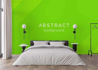 Green abstract vector long banner. Minimal background with lines and copy space for text. Facebook cover, social media header, banner Wall mural