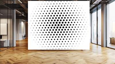 Halftone dots design . Isolated vector dotted gradient circle Wall mural