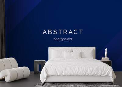 navy blue abstract long banner. minimal vector background with lines. facebook cover, social media h Wall mural