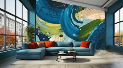 abstract background with paint Wall mural