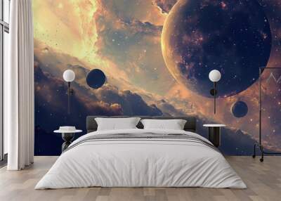 planet in space galaxy
 Wall mural