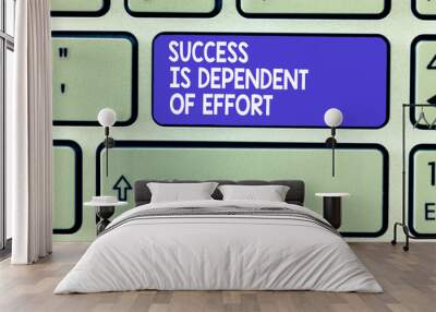 Word writing text Success Is Dependent Of Effort. Business concept for Make effort to Succeed Stay Persistent. Wall mural