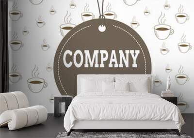 Writing note showing Company News. Business concept for provides news and feature articles about the company status Label string round empty tag colorful background small shape Wall mural