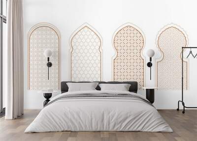 Islamic arch frame with arabic ornament Wall mural