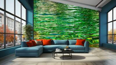 Green water in the mountain lake Wall mural