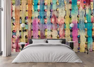 Banner con fondo de Trama Papel Amate pigmento natural de colores  Wall mural