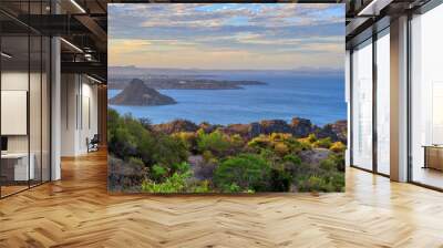 awesome landscape of Antsiranana Bay, Diego-Suarez Bay, large natural bay in the northeast coast of Madagascar. Evening dramatic sunset sky. Africa Wall mural