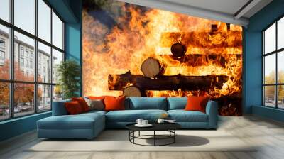 big fire, burning witches Wall mural