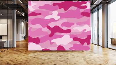 seamless pattern pink camouflage pattern Wall mural