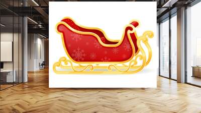 christmas santa claus sleigh stock vector illustration Wall mural