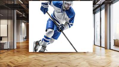  Ice hockey player  isolated on transparent background Wall mural