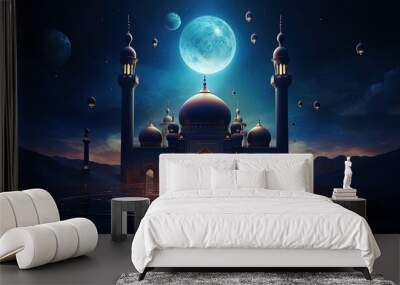 Eid Mubarak background, Ramadan concept, Ramadan Kareem background banner
 Wall mural