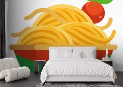 Pasta Vector Illustration - High-Quality Food Graphic Design Wall mural