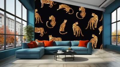 leopard pattern illustration Wall mural