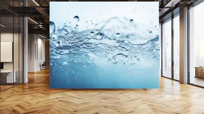 Blue water. Web banner with copy space Wall mural