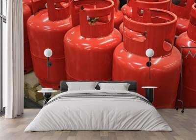 red tank with propane gas Wall mural