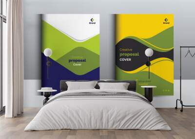 Creative Business Proposal Cover Design Template Adept for multipurpose Projects Wall mural