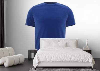 T-shirt mens blue style clothes, front view. 3D graphic Wall mural