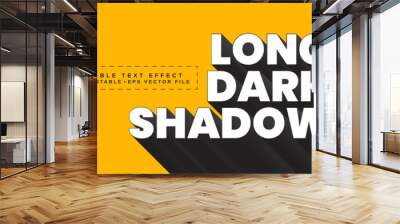 Editable text style effect - Long Dark Shadow text style theme. Wall mural