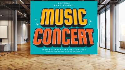 Editable text style effect - Music Concert text style theme. Wall mural