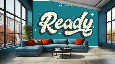 Editable text style effect - Ready text style theme. Wall mural