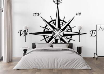 compass wind rose - 8 points Wall mural