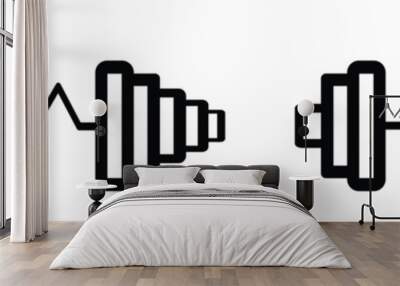 Heartbeat barbell set. Fitness Wall mural