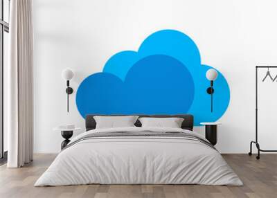 Cloud vector icon design template Wall mural