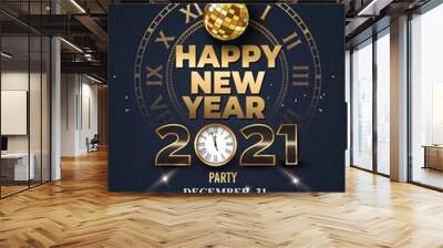 2021 Happy New Year Background for your Flyers and Greetings Card or new year themed party invitations Wall mural