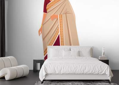 Beautiful Indian woman in saree (Indian traditional dress) Wall mural