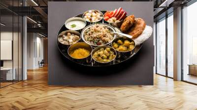 Navratri Upwas Thali / Fasting food platter, selective focus Wall mural