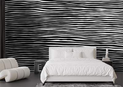 Vector Illustration of the pattern of black and white lines abstract background. EPS10. Wall mural